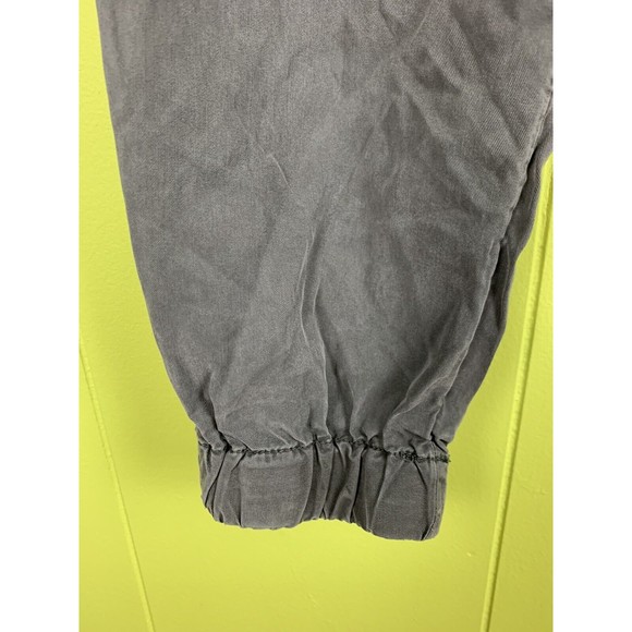 H&M LOGG Pants Size 8 Gray Green Elastic Waist Pockets Drawstring - Picture 4 of 10